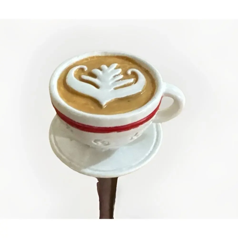 Coffee Themed Appetizer Forks Set Of 4 Cup Pour Over Grinder Latte